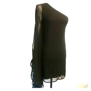 Gorgeous, one shoulder mini sheath dress